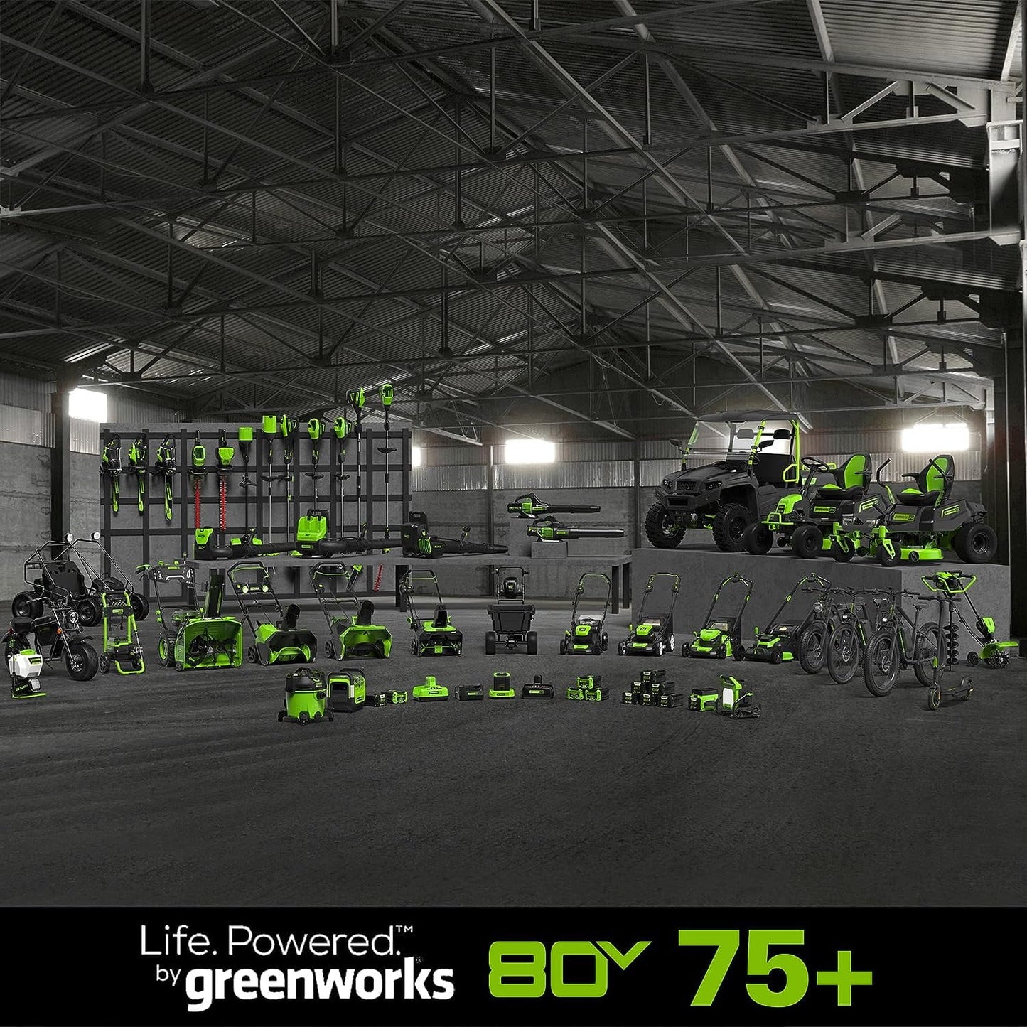 Greenworks 80V 170 MPH / 730 CFM / 75+ Compatible Tools Cordless Brushless Axial Leaf Blower, Tool Only