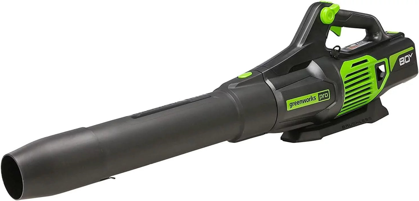 Greenworks 80V 170 MPH / 730 CFM / 75+ Compatible Tools Cordless Brushless Axial Leaf Blower, Tool Only